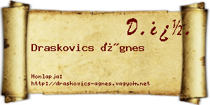 Draskovics Ágnes névjegykártya